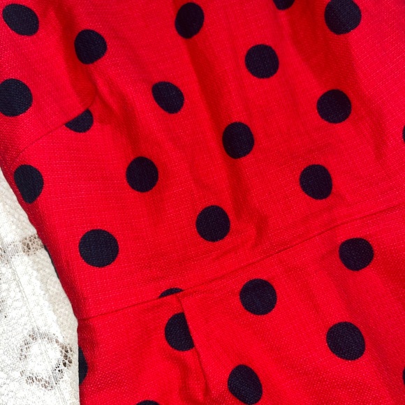 J. Crew Red and Black Polka Dot Mini Dress - Picture 5 of 6